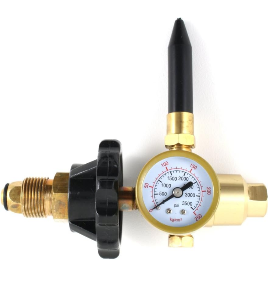 REGULADOR P/HELIO C/RELOJ-BOQUILLA GOMA