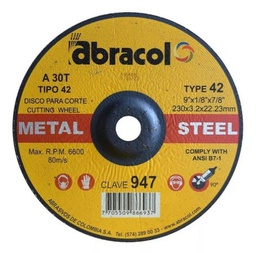 [301801 / 8004002 / 30T / 948 / 866968] DISCO 7" CORTE NORMAL (3MM)