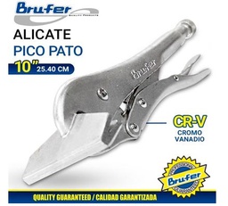[2013308 / PICOEPATO / PATO] ALICATE PRESION PLANO 10" BRUFER